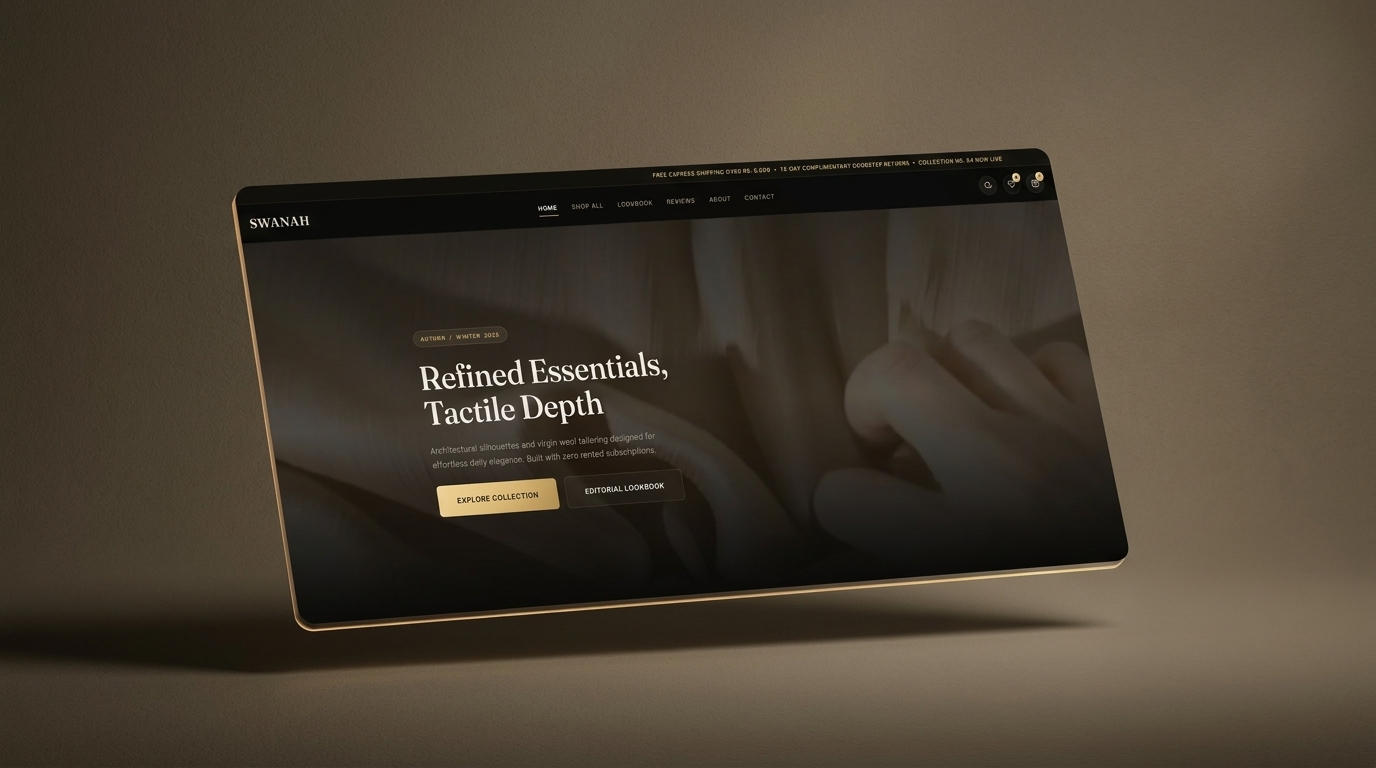 SWANAH — Owned Luxury Fashion Storefront Concept Case Study Showcase